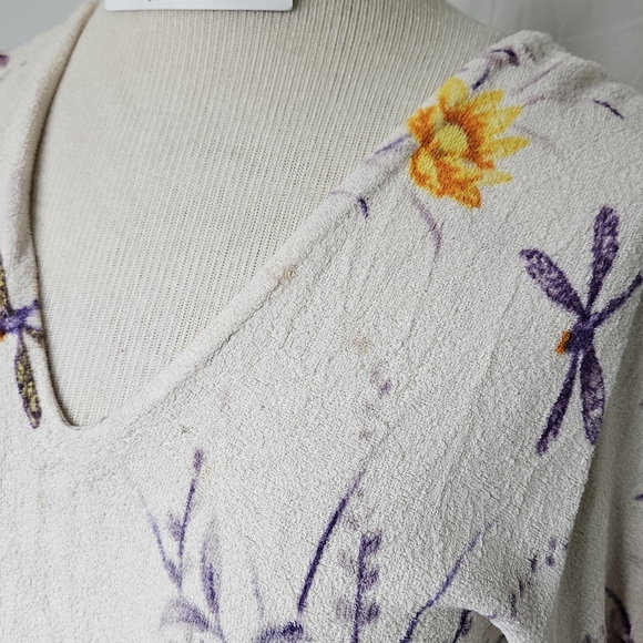 1970s Butterfields Dragonfly Dress - Picture 6 of 16